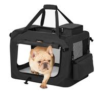 Feandrea Sac Transport Chat Chien, Caisse Pliable, 60 x 42 x 42 cm | Taille M, Tissu Oxford et Filet, Cadre en Métal, Respirant, Portable, avec Poignées et Pochettes, Collection BAX PDC60H