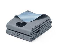 Feandrea Tapis Éducateur pour Chien Lavable Réutilisable, Lot de 2, Tapis Ultra Absorbants, 152 x 122 cm, Taille XXL, Antidérapant, Capacité d’Absorption, Gris PTD048G01