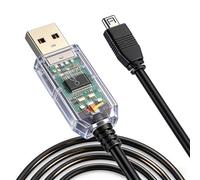 Feanteek Câble de programmation USB pour radio scanner Uniden USB-1, câble d'interface PC compatible avec BC250D BC296D UBC3300XLT BC246T BR330T BCD396T BC346XT pour ordinateurs portables sous Windows