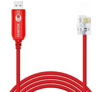 Feanteek Câble EQMOD USB vers RJ12 Skywatcher pour remplacer le câble de contrôle manuel (1,8 mètres)