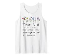 Fear for Not You are Mine Isaiah 43:1 Bible Verse Christian Débardeur