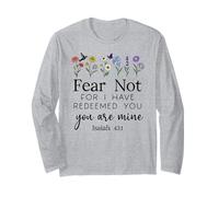 Fear for Not You are Mine Isaiah 43:1 Bible Verse Christian Manche Longue