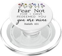 Fear for Not You are Mine Isaiah 43:1 Bible Verse Christian PopSockets PopGrip pour MagSafe