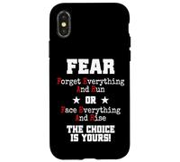 Fear Forget Everything and Run Or Face Rise Choice is Yours Coque pour iPhone X/XS