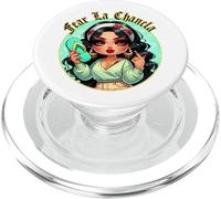 Fear La Chancla Spanish Curvy Chibi Mom Chanclazo Fregona PopSockets PopGrip pour MagSafe