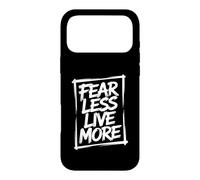 Fear Less Live More Inspirational Motivation Workout Coque pour iPhone 17 Pro Max