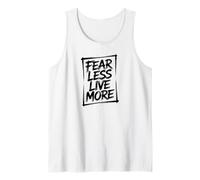 Fear Less Live More Inspirational Motivation Workout Débardeur