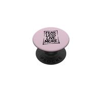 Fear Less Live More Inspirational Motivation Workout PopSockets PopGrip Adhésif