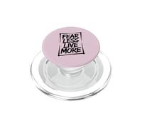 Fear Less Live More Inspirational Motivation Workout PopSockets PopGrip pour MagSafe