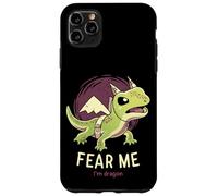 Fear Me Im Dragon // Lézard Amusant, Reptile, Motivation Coque pour iPhone 11 Pro Max