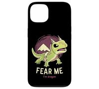 Fear Me Im Dragon // Lézard Amusant, Reptile, Motivation Coque pour iPhone 13