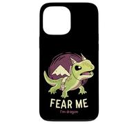 Fear Me Im Dragon // Lézard Amusant, Reptile, Motivation Coque pour iPhone 13 Pro Max