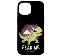Fear Me Im Dragon // Lézard Amusant, Reptile, Motivation Coque pour iPhone 15