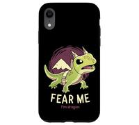 Fear Me Im Dragon // Lézard Amusant, Reptile, Motivation Coque pour iPhone XR