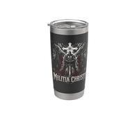 Fear No Evil Archange Christian Warrior Backprint Gobelet isotherme en acier inoxydable double paroi