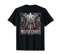 Fear No Evil Archange Christian Warrior Backprint T-Shirt