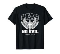 Fear No Evil Psaum 23:4 Bouclier et Ailes chrétiennes T-Shirt