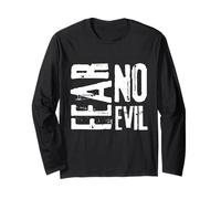 Fear No Evil Psaum 23:4 Verse biblique pour Hommes et Femmes chrétiens Manche Longue