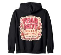 Fear Not for I Am with You Verse de la Bible chrétienne Dieu Floral Sweat à Capuche