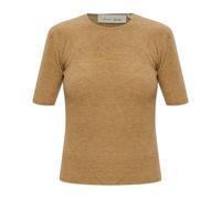 Fear Of God, Femme, Tops, Beige, Taille: 38 FR T-shirt ajusté à manches courtes en maille côtelée Signature