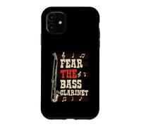 Fear The Bass Clarinette Graphique Notes de Musique Coque pour iPhone 11