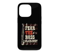 Fear The Bass Clarinette Graphique Notes de Musique Coque pour iPhone 13 Pro