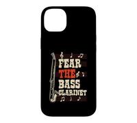 Fear The Bass Clarinette Graphique Notes de Musique Coque pour iPhone 14 Plus