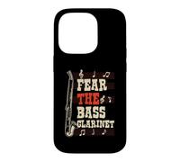 Fear The Bass Clarinette Graphique Notes de Musique Coque pour iPhone 14 Pro