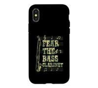 Fear The Bass Clarinette Graphique Notes de Musique Coque pour iPhone X/XS