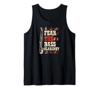 Fear The Bass Clarinette Graphique Notes de Musique Débardeur