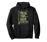 Fear The Bass Clarinette Graphique Notes de Musique Sweat à Capuche