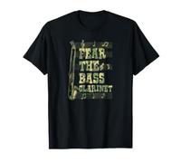Fear The Bass Clarinette Graphique Notes de Musique T-Shirt
