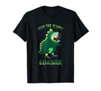 Fear The Fluffy Blue Yellow Macaw Dinosaur Perroquet T-Shirt