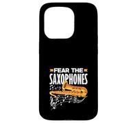 Fear The Saxophones Saxophonist Jazz Hobby Band Solist Coque pour iPhone 15 Pro