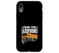 Fear The Saxophones Saxophonist Jazz Hobby Band Solist Coque pour iPhone XR