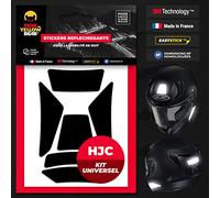 Fear The Yellow Bear© Easy Replica Compatible avec HJC RPHA 70™, Kit 5 Stickers réfléchissants REPOSITIONNABLES, pour Casque Moto, 3M™ Technology