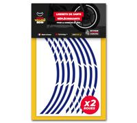 Fear The Yellow Bear, Liserets de Jantes Sport 1 Rétro Réfléchissants, Kit pour 2 Roues, 3M Technology™, Repositionnable, visibilité maximale (Bleu, Jantes 13" à 15" Largeur Normale 7mm)