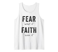 Fear = What If, Faith = Even If: Christian Motivational Débardeur
