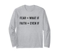 Fear = What If, Faith = Even If: Christian Motivational Manche Longue
