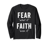 Fear = What If, Faith = Even If: Christian Motivational Manche Longue
