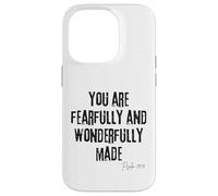 Fearfully and Wonderfully Made Psaum 139:14 Bible Worth Coque pour iPhone 14 Pro