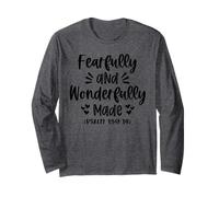 Fearfully and Wonderfully Made - Verse de la Bible - Foi chrétienne Manche Longue