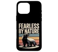 Fearless by Nature Blaireau au Miel Vintage Coque pour iPhone 16 Pro Max