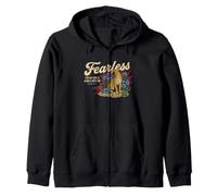 Fearless God is Always with Me Motif Floral Grand Chat Sweat à Capuche