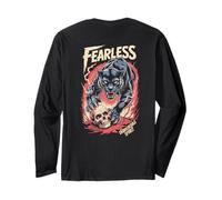 Fearless Panther Incassable Spirit Skull Art Back Manche Longue