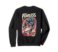 Fearless Panther Incassable Spirit Skull Art Back Sweatshirt