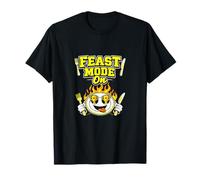 Feast Mode on Neon Foodie Plate Flame Trophy Eyes T-Shirt
