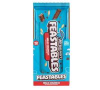 Feastables Mr Beast Barre de Chocolat au Lait - Boite de chocolat contenant 10 délicieuses barres de 60 g - Idéal comme cadeau Fêtes de Noël et d'anniversaire (Pack de 10, Riz Soufflé)