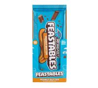 Feastables Mr Beast Barre de Chocolat au Lait - Boite de chocolat contenant 10 délicieuses barres de 60 g - Idéal comme cadeau Fêtes de Noël et d'anniversaire (Pack de 10, Beurre de Cacahuète)