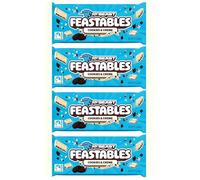 Feastables MrBeast Chocolat Blanc Cookies & Cream - Tablette avec Morceaux de Biscuit - Lot 4 x 60 g - 240 g